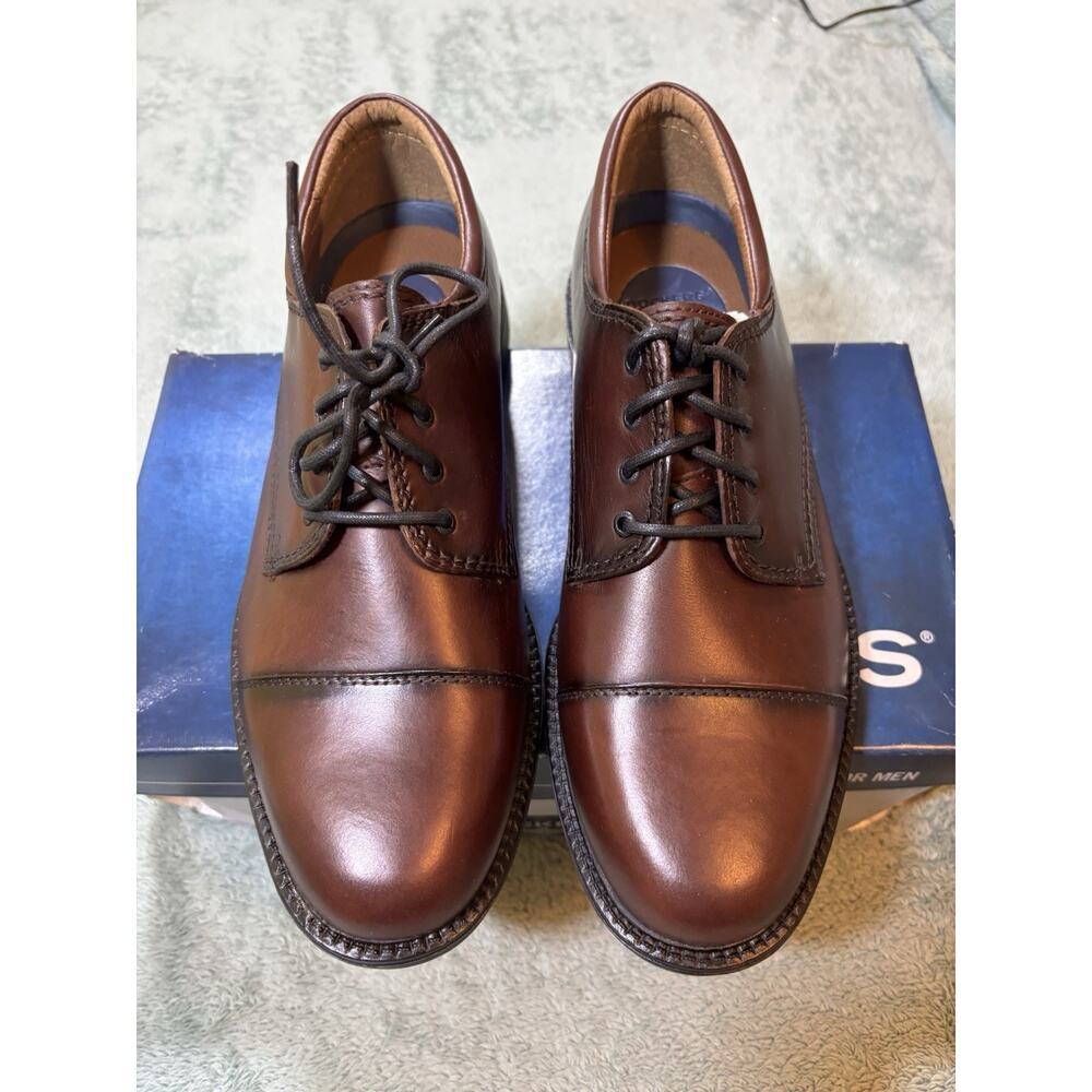 Dockers Gordon Cordovan Brown Leather Cap Toe Oxford Men's Dress Shoes 9.5 M